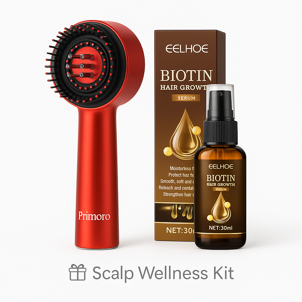 Primoro™ Electric Scalp Massager – Hair Growth Stimulation, Stress Relief & Relaxation Tool